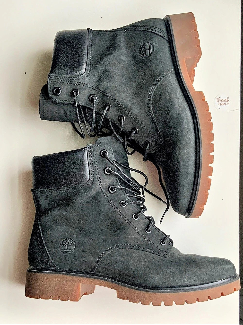Timberland Women's Jayne 6-Inch Waterproof Boots Black & Brown US 8.5